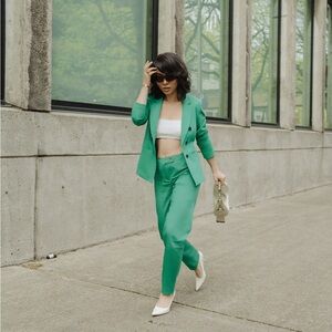 Jones New York Solid fly-front Skim Leg Pants